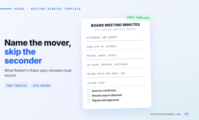 Board Meeting Minutes Template (Free, Editable)