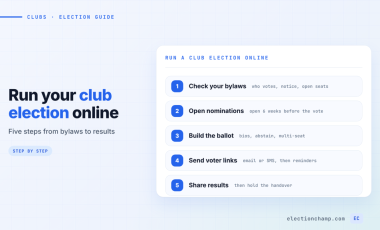 How to Run a Club Election Online, Step by Step